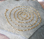 9ct GOLD BELCHER Chain Necklace, 23" Long  Hallmarked - 2.7g