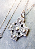 Sterling Silver CELTIC CROSS Pendant Necklace  22" Chain 14.9g