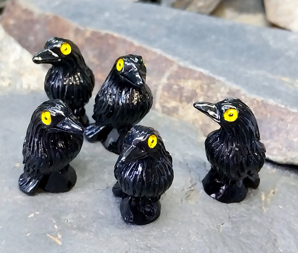 Your Own Murder of Crows -  5 x Mini Resin Ravens