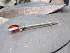 Carnelian Sterling Silver KILT PIN Brooch - Dirk - 4.2g