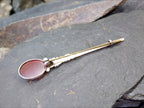 Carnelian Sterling Silver KILT PIN Brooch - Dirk - 4.2g