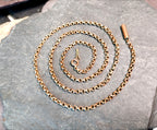 Antique 9ct GOLD ROLO BELCHER Chain Necklace with Barrel Clasp - 18 1/4" - 6.4g