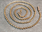 Antique 9ct GOLD ROLO BELCHER Chain Necklace with Barrel Clasp - 18 1/4" - 6.4g