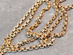 Antique 9ct GOLD ROLO BELCHER Chain Necklace with Barrel Clasp - 18 1/4" - 6.4g