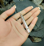 Antique Sterling Silver Pencil Holder LOCKET Pendant 1909 18" Chain - Original Pencil - 4g
