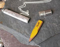 Antique Sterling Silver Pencil Holder LOCKET Pendant 1909 18" Chain - Original Pencil - 4g