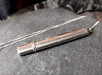 Antique Sterling Silver Pencil Holder LOCKET Pendant 1909 18" Chain - Original Pencil - 4g