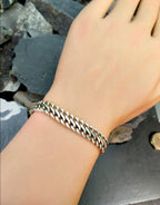 STERLING SILVER Bracelet Chunky Link 21cm - 21.7g