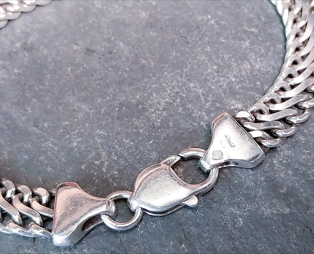 STERLING SILVER Bracelet Chunky Link 21cm - 21.7g