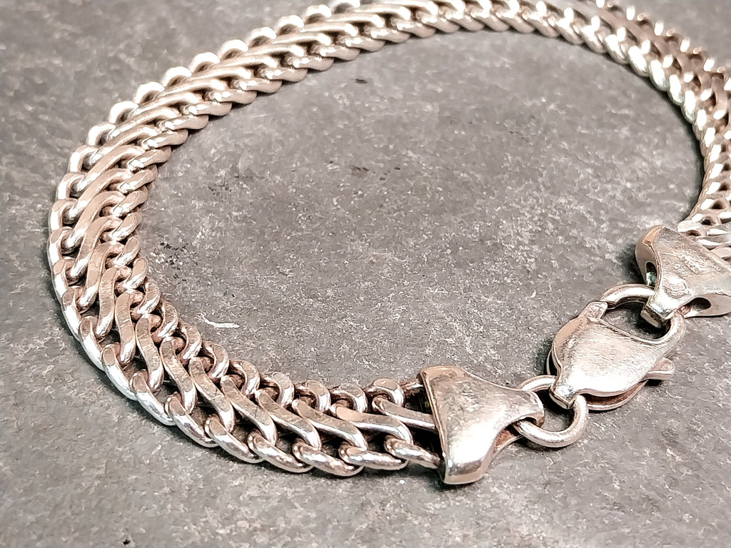 STERLING SILVER Bracelet Chunky Link 21cm - 21.7g