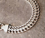 STERLING SILVER Bracelet Chunky Link 21cm - 21.7g