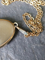 Large Vintage 14ct Rolled Gold LOCKET Necklace, on Long 24" Chain - 19.7g