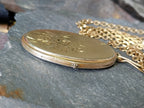 Large Vintage 14ct Rolled Gold LOCKET Necklace, on Long 24" Chain - 19.7g