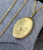 Large Vintage 14ct Rolled Gold LOCKET Necklace, on Long 24" Chain - 19.7g