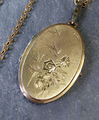 Large Vintage 14ct Rolled Gold LOCKET Necklace, on Long 24" Chain - 19.7g