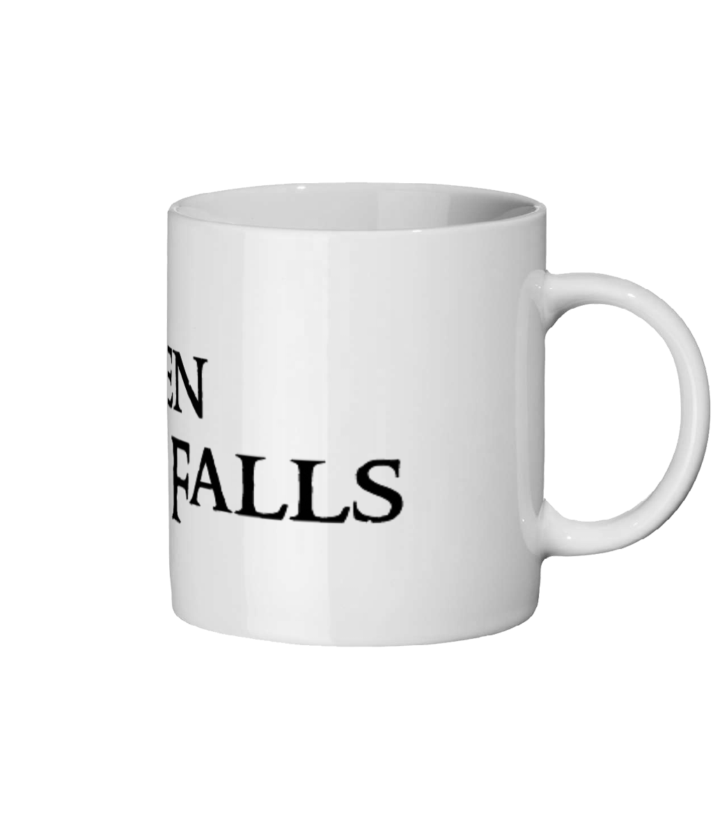 RavenFalls Mug - Coffee Tea Black & white 11oz