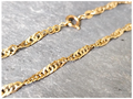 Vintage 9ct Gold Bracelet - Twisted Rope Chain 18.5cm - 2.1g