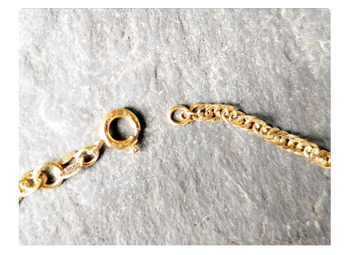 Vintage 9ct Gold Bracelet - Twisted Rope Chain 18.5cm - 2.1g