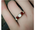 Antique Victorian 9ct GOLD Ring - Size uk M (us 6) - Chester Hallmarked - 1.9g