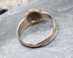Antique Victorian 9ct Rose GOLD Turquoise Ring - Chester c 1899 - uk M 1/2 (6.5)