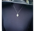 Sterling Silver Spiral OVAL LOCKET Necklace with 18" Chain - 6.8g
