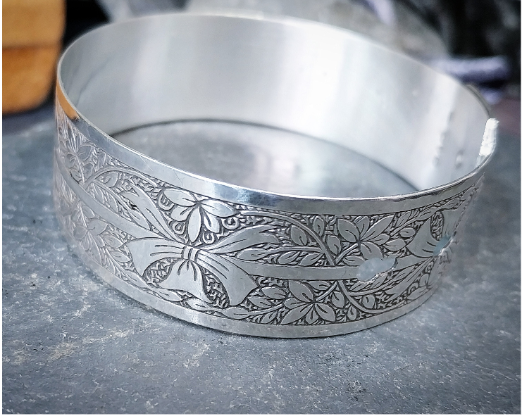Charles Horner SILVER Buckle BANGLE Bracelet - Chester circa 1947 - 21.7g