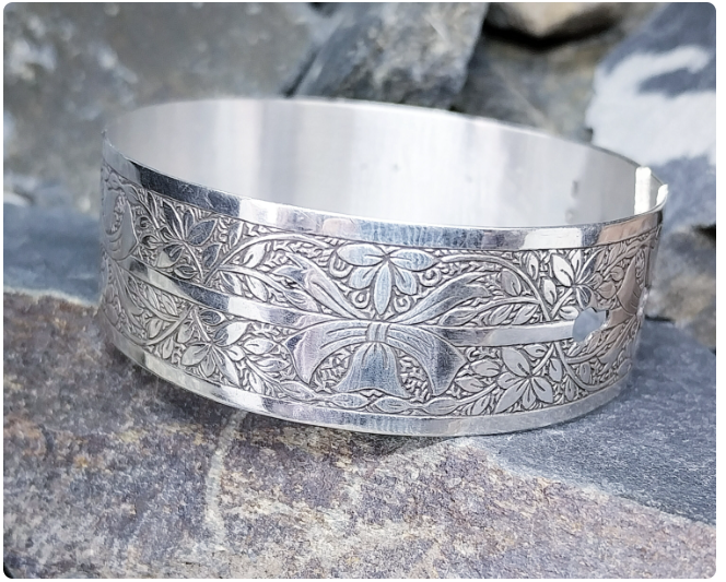 Charles Horner SILVER Buckle BANGLE Bracelet - Chester circa 1947 - 21.7g