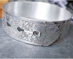 Charles Horner SILVER Buckle BANGLE Bracelet - Chester circa 1947 - 21.7g