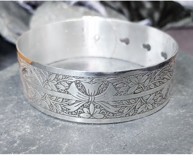 Charles Horner SILVER Buckle BANGLE Bracelet - Chester circa 1947 - 21.7g