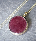 Antique 9ct Gold LOCKET NECKLACE - Black Enamel 'In Memory Of' on 18" Chain 5.5g