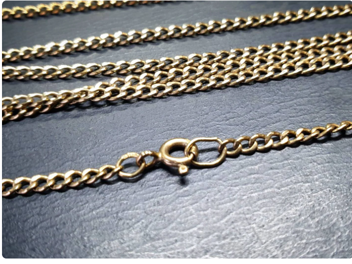 Vintage 9ct GOLD CHAIN Necklace - Very Long 26" - 5.9g