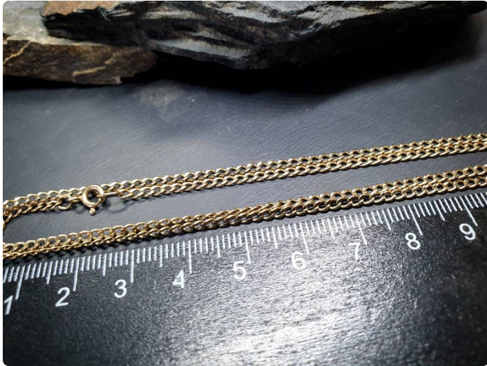 Vintage 9ct GOLD CHAIN Necklace - Very Long 26" - 5.9g