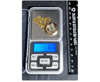 Antique 9ct Gold LOCKET - Circular with Paste Stones Star on 18" Chain - 6g