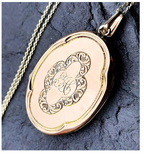 Antique 9ct ROSE GOLD LOCKET - Chester Hallmarks 1910 on 20" Chain - 4.2g