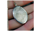 Georg Jensen SILVER LOCKET Necklace, 5 Flowers on  18" Chain - 8.7g