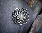 Vintage Sterling Silver Moss Agate Spiral  Brooch - 4.8g
