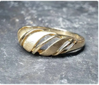 Vintage 9ct GOLD Celtic Weave RING - Hallmarked - Size P (7.5) - 2.5g