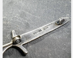 Vintage KILT PIN Dirk - Sword by Cook, Holland & Co - Sterling Silver c.1950s -