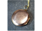 Vintage 9ct GOLD Circle LOCKET - Chester Hallmarked 1953 with 18" Chain - 2.5g