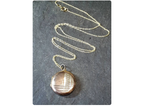 Vintage 9ct GOLD Circle LOCKET - Chester Hallmarked 1953 with 18" Chain - 2.5g