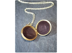 Vintage 9ct GOLD Circle LOCKET - Chester Hallmarked 1953 with 18" Chain - 2.5g