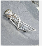 Vintage Celtic GLASGOW ROSE Brooch - Art Deco Style by Carrick - 4.2g