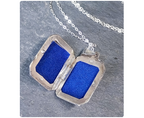 Vintage Sterling SILVER Octagonal LOCKET  on  18" Chain - 5.1g