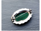 Victorian Revival Silver Locket Brooch  - Star design - 3.4g