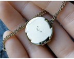 Vintage 9ct Rolled GOLD LOCKET Circular on 16" Chain - 6.3g