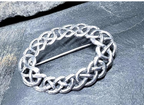 SILVER CELTIC Knot Brooch - Sterling Silver - 4.5g