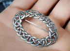 SILVER CELTIC Knot Brooch - Sterling Silver - 4.5g