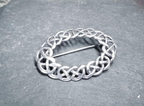 SILVER CELTIC Knot Brooch - Sterling Silver - 4.5g