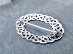 SILVER CELTIC Knot Brooch - Sterling Silver - 4.5g