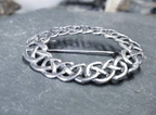 SILVER CELTIC Knot Brooch - Sterling Silver - 4.5g